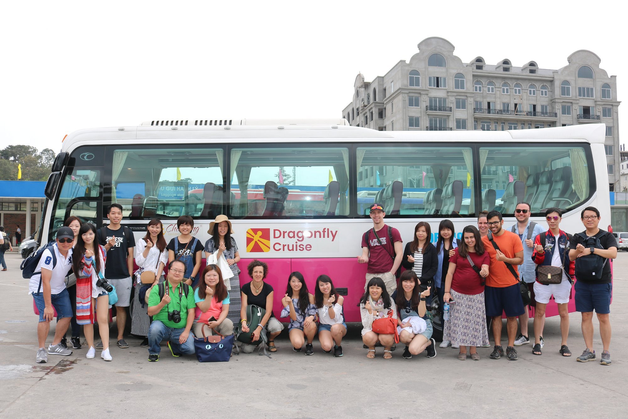 Halong bay day cruise - Dragonfly cruise customer bus