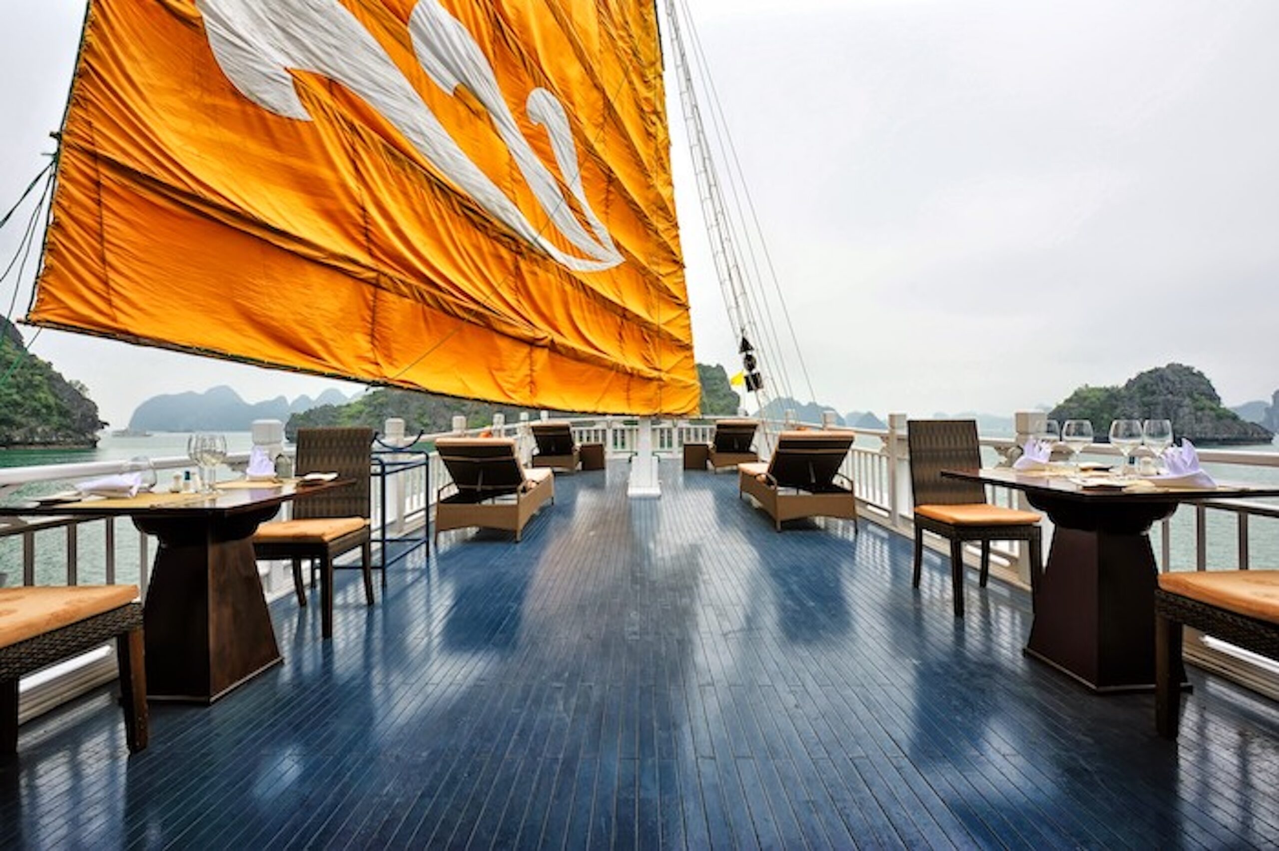 Halong bay Paradise Explorer cruise deck