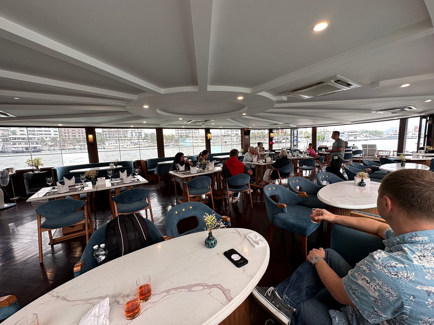Halong Catamaran – Most Spacious & Premium Halong Bay Day Cruise 7 Halong bay day cruise - Catamaran restaurant
