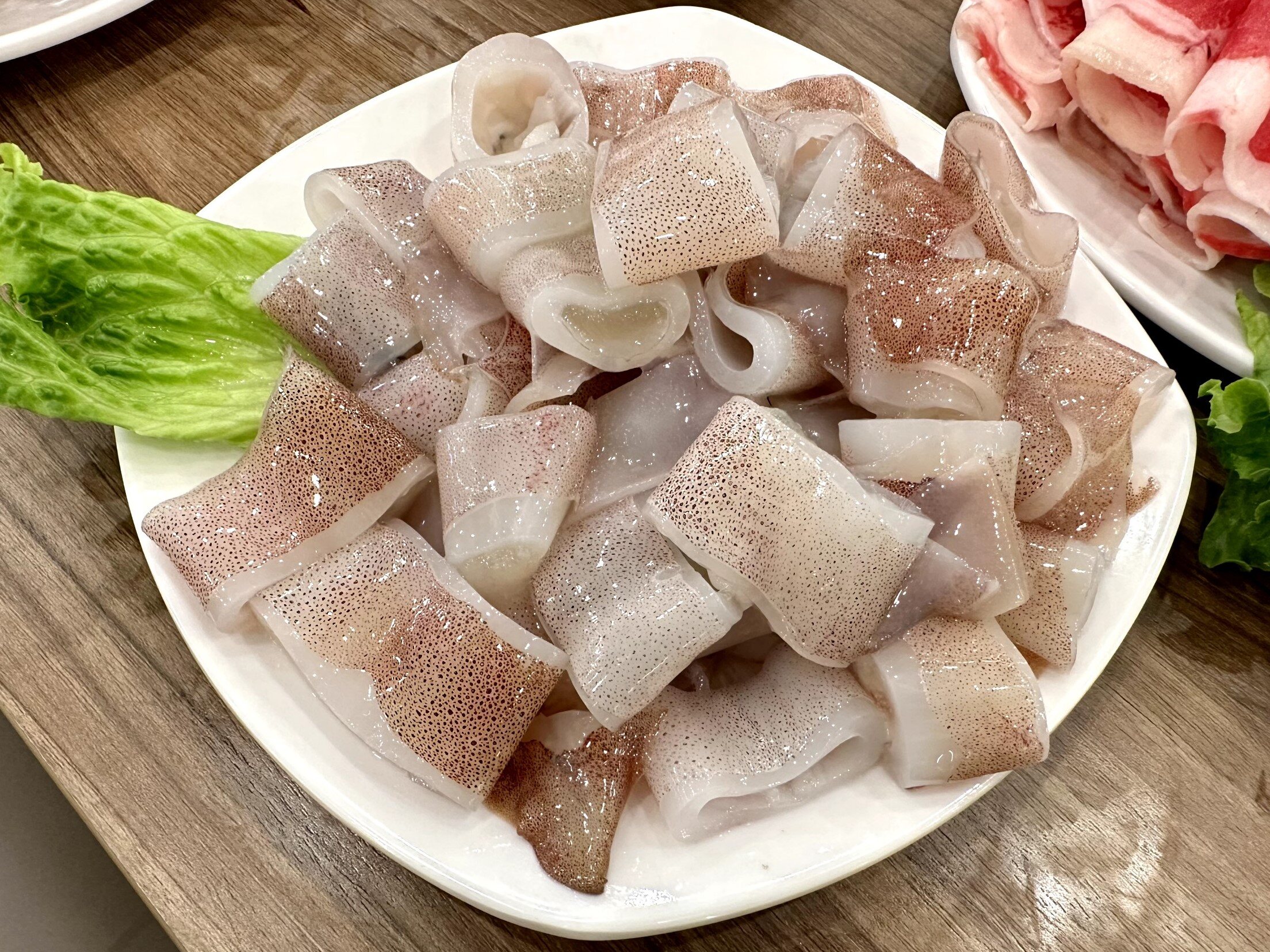 Squid translucent flesh