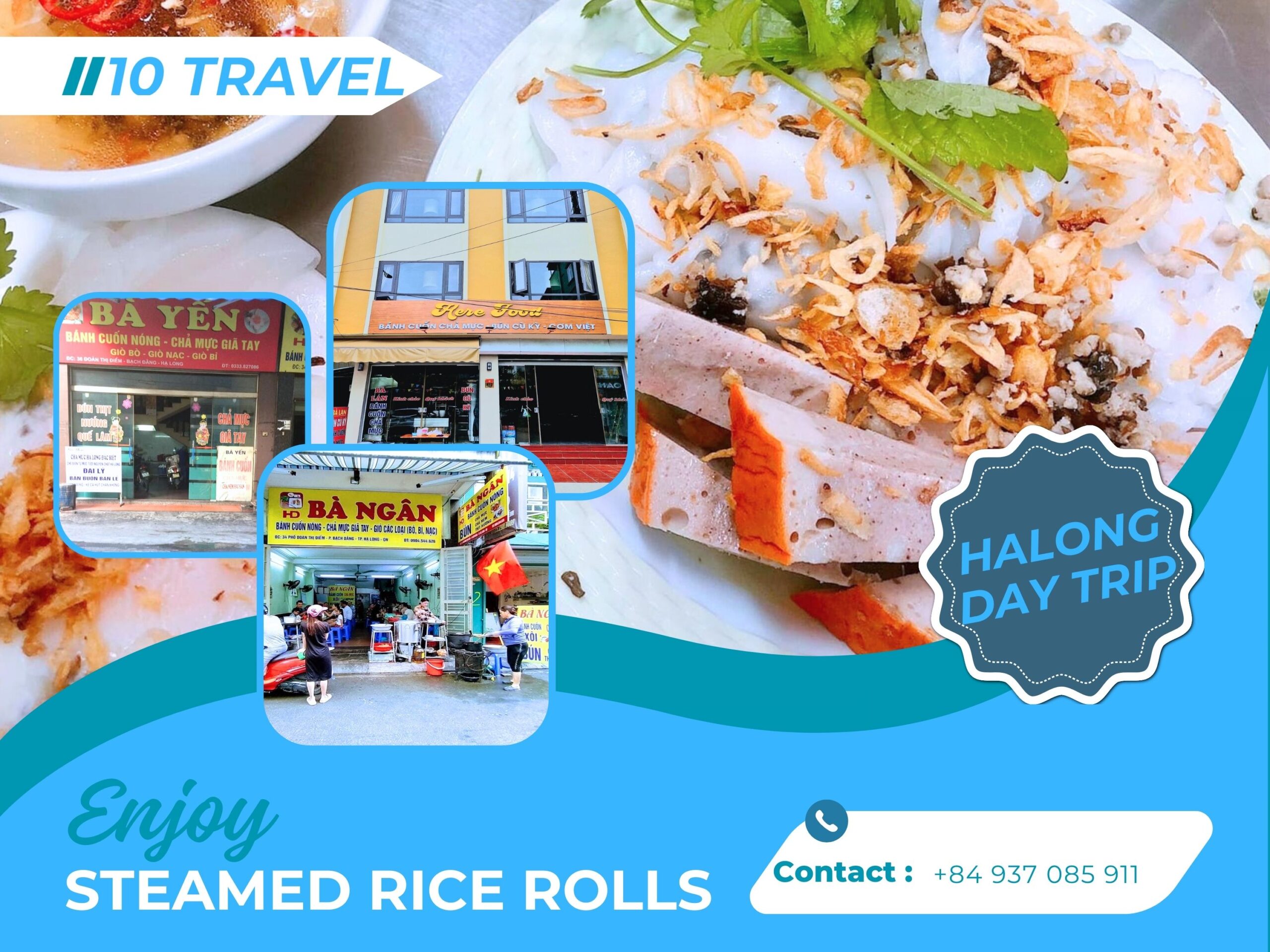 5 famous places to try Banh cuon cha muc (steamed rice rolls with squid sausage) in Halong 1 Halong steamed rice rolls with squid sausage