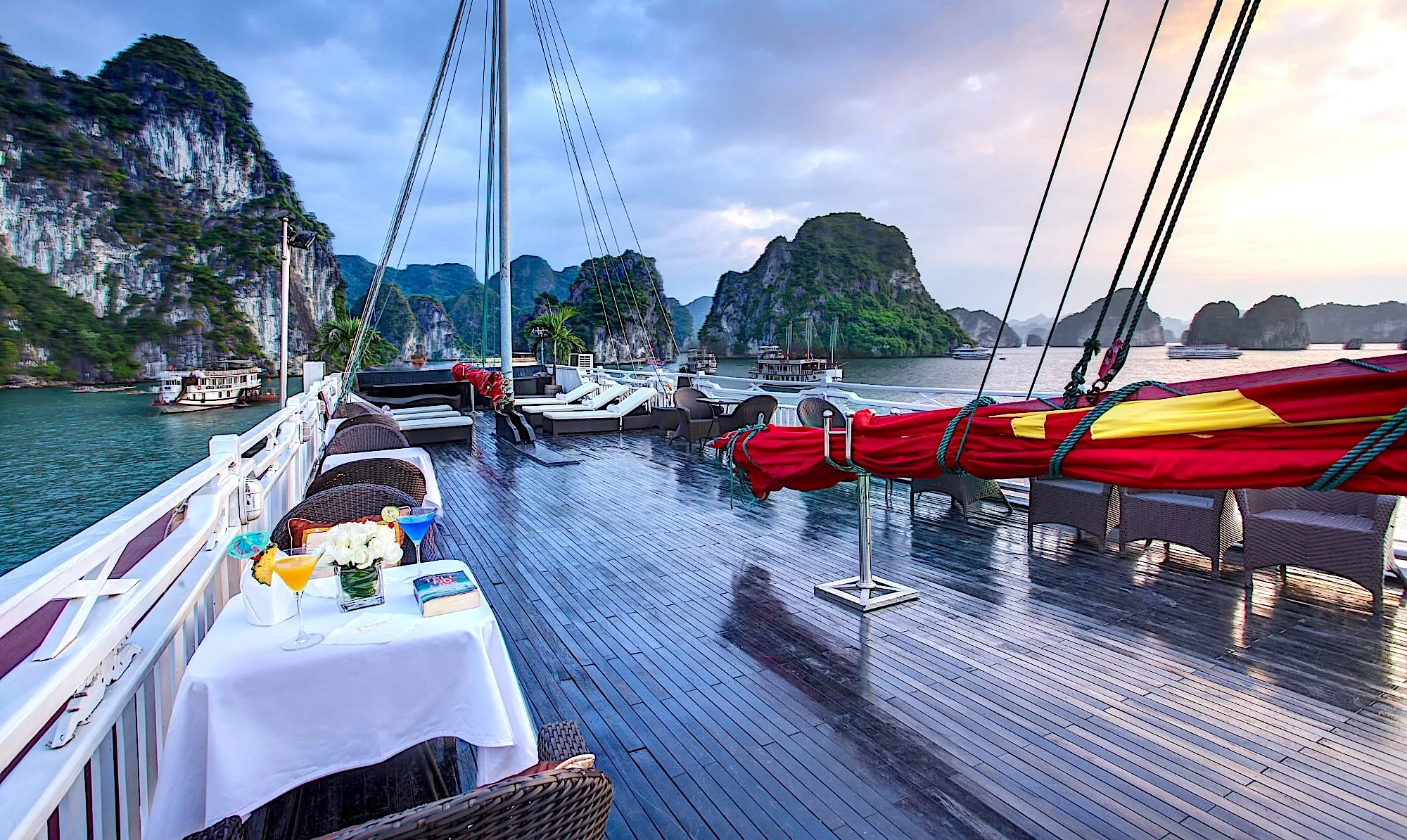 Two Days, One Night on Syrena Cruise Experience for Indian Travelers 5 Halong Syrena Cruise sun deck